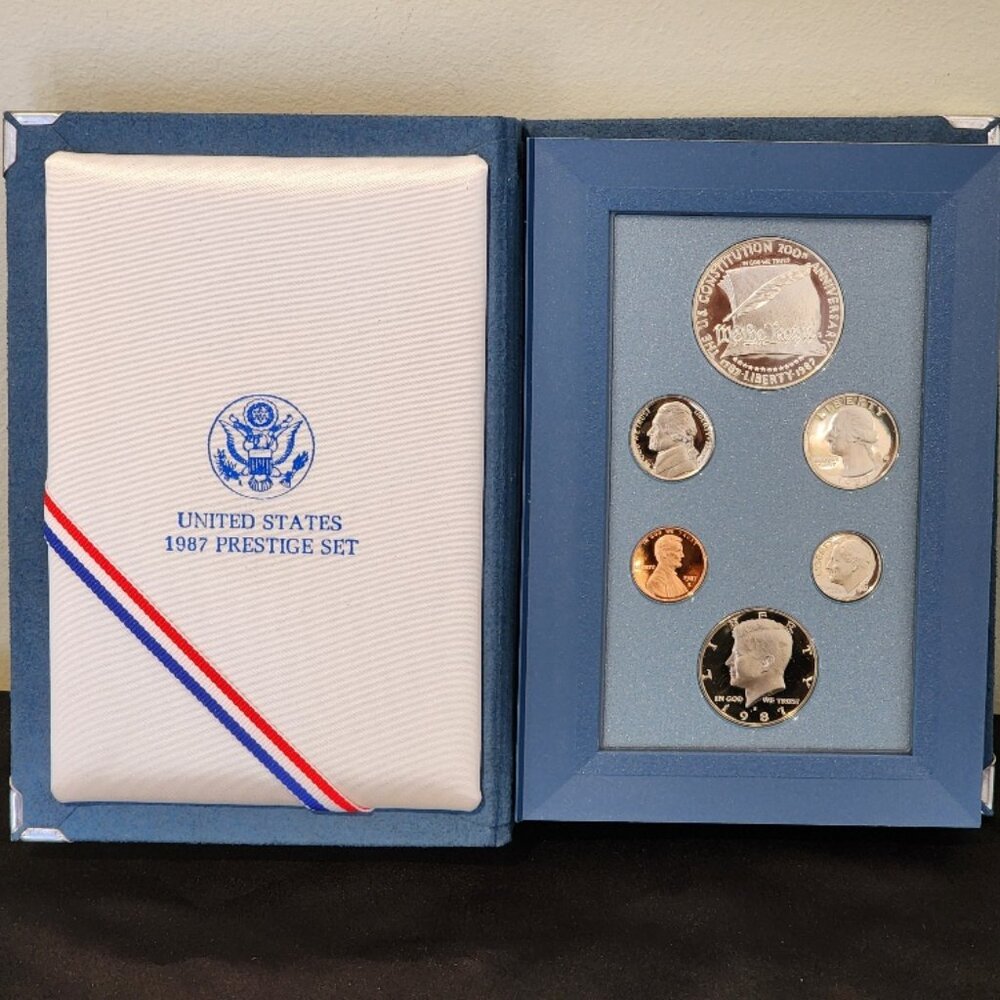 1987 S US Mint Prestige Coin Set with COA and OGP